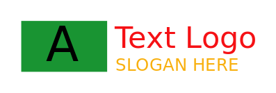 text logo icon inside box on lines