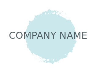 text logo template in brush stroke circle 