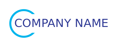 text logo icon in c shape