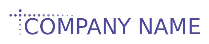 text logo in dotted lines forming horizontal L