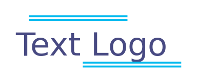 create a text logo in double lines