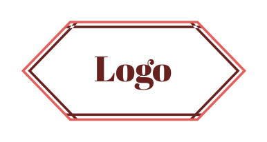 text logo image in horizontal hexagon
