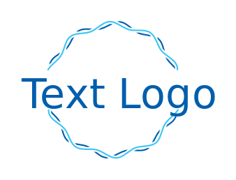 text logo image in line art badge