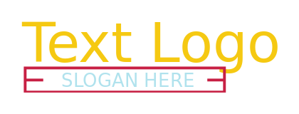 make a text logo in line box