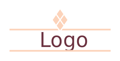 text logo maker in lines with diamond