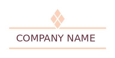 text logo maker in lines with diamond