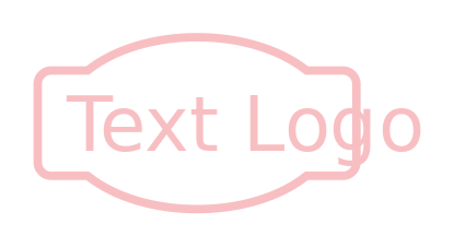make a text logo in modern badge
