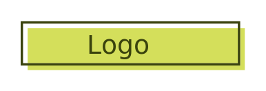 text logo in modern line art rectangle