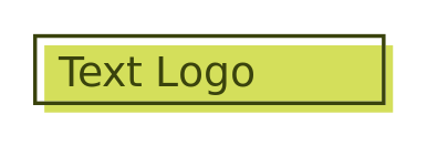 text logo in modern line art rectangle