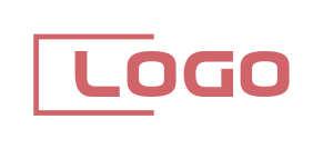 text logo icon in open rectangular lines