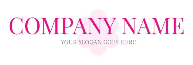 text logo template in pastel flower shape