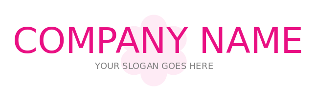 text logo template in pastel flower shape