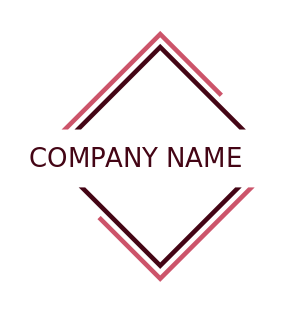 text logo online in rhombus shape lines