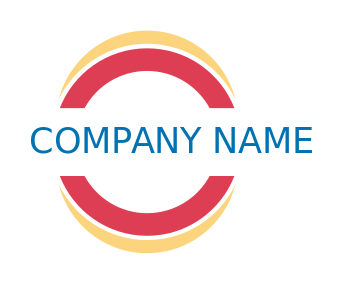 text logo maker in semi circle lines