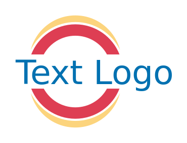 text logo maker in semi circle lines