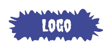 make a text logo in splatter shape