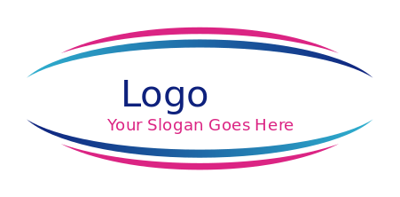 text logo maker in swooshes forming oval