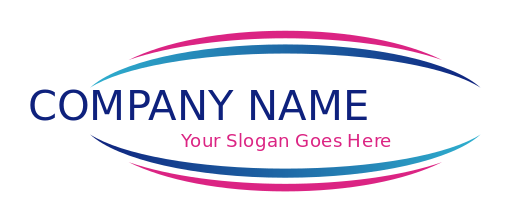 text logo maker in swooshes forming oval