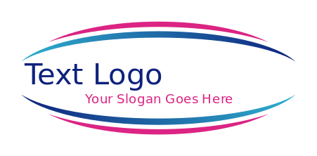 text logo maker in swooshes forming oval