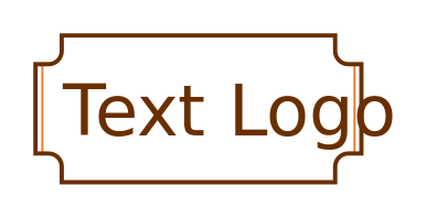 text logo online in vintage badge