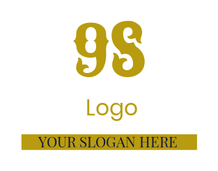make a text logo on gold strip