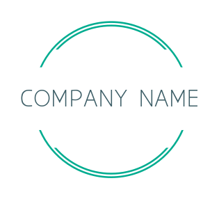 create a text logo in semi circle lines