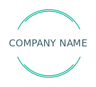 create a text logo in semi circle lines