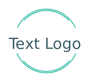create a text logo in semi circle lines