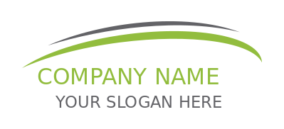 create a text logo under swoosh