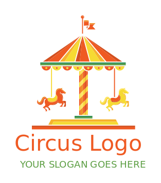 theme park logo maker horse carousel ride