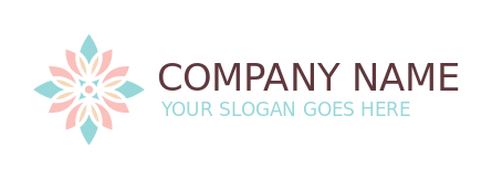 beauty logo maker symmetrical flower