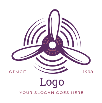 engineering logo three blades propeller in circles 