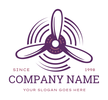engineering logo three blades propeller in circles 