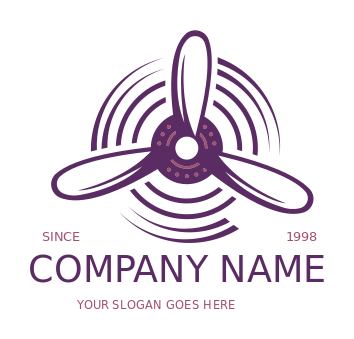 engineering logo three blades propeller in circles 
