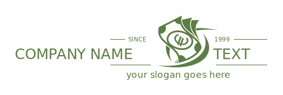 finance logo three euro currency notes in swoosh