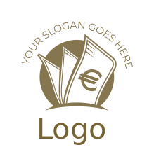 finance logo image three euro currency notes