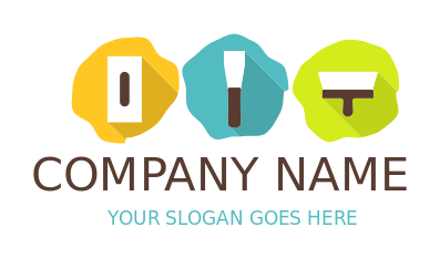 handyman logo three patches of mason with tools