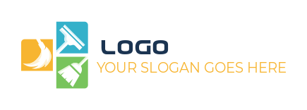 cleaning logo of tiles with cleaning equipment