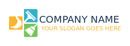 cleaning logo of tiles with cleaning equipment