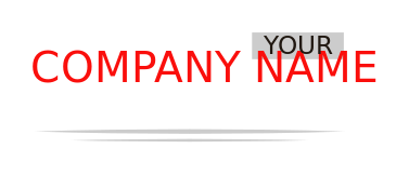 make a text logo tilted with double lines under