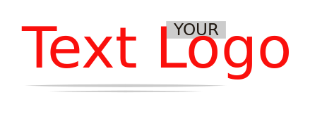 make a text logo tilted with double lines under