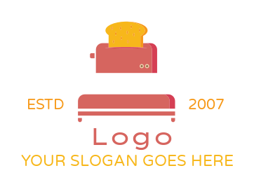 bed and breakfast logo toaster bed slice bread