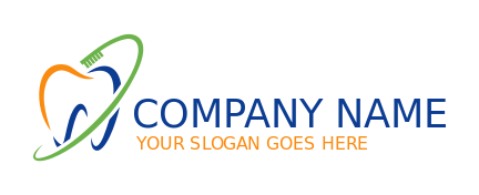 medical logo icon tooth brush around teeth