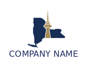 top of tower in New York map