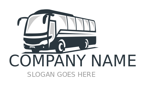 transportation logo silhouette tourist bus