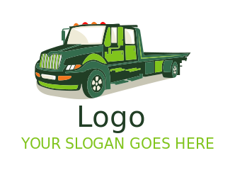 auto logo online tow truck illustration