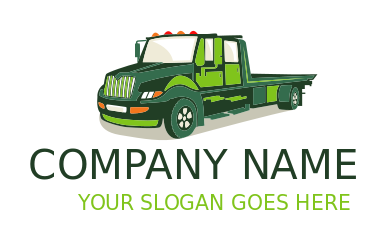 auto logo online tow truck illustration