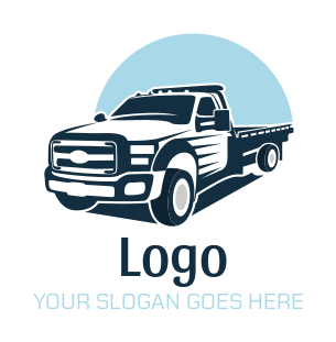 make an auto logo tow truck in circle