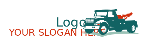 transportation logo tow truck with crane