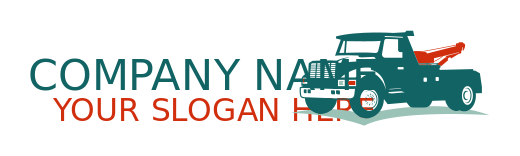 transportation logo tow truck with crane